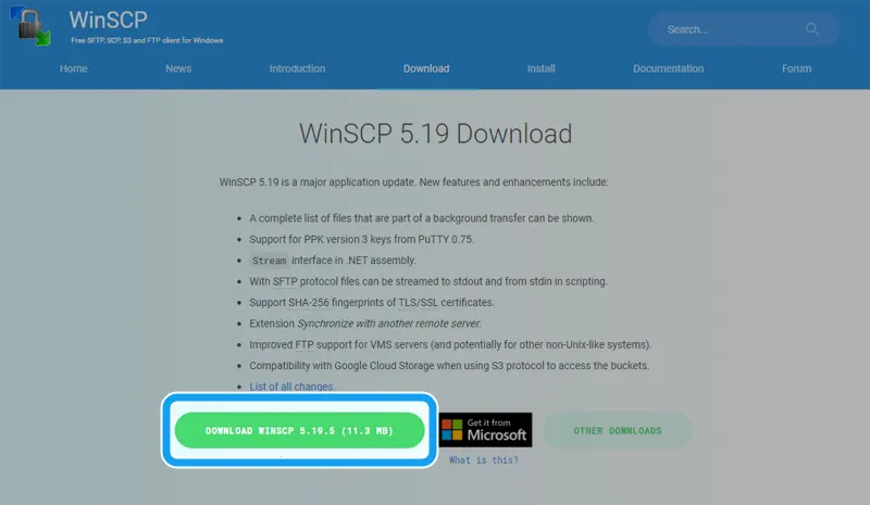 Sådan downloader du WinSCP til brug med sFTP hos Nice-Hosting