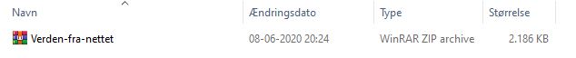 Eksempel på ZIP fil